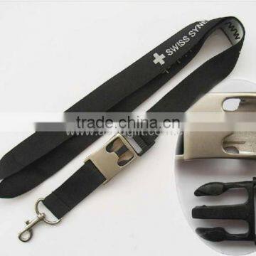 High Quality Black Lanyard Bottle Opener for Sale