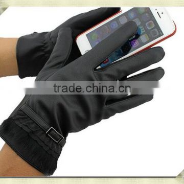 Fashion Leather womens winter gloves