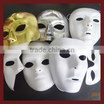 PVC Party Mask,Plastic Face pp/ pvc Mask / vacuum formed plastic mask