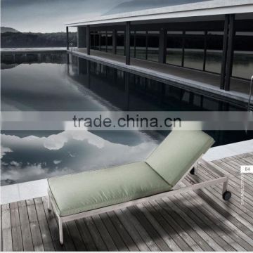 2015 Germany new brushed aluminum Outdoor garden furniture Beach Chaise Lounge Sling Furniture
