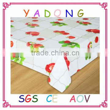 oil proof table cloth/plastic printed table cloth/PVC table cover