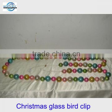 Hot selling in USA vintage shiny colorful bead chain garland, Christmas glass garland supplier