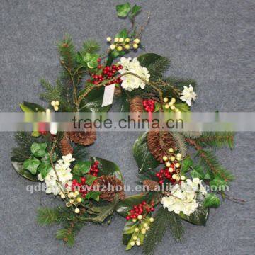 New arrival Artificial Florals and Berries Wreath,artificial spring garden collections