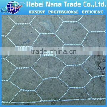 Galvanized & PVC coating Hexagonal Wire Mesh Netting / Hexagonal Gabion Cage Box