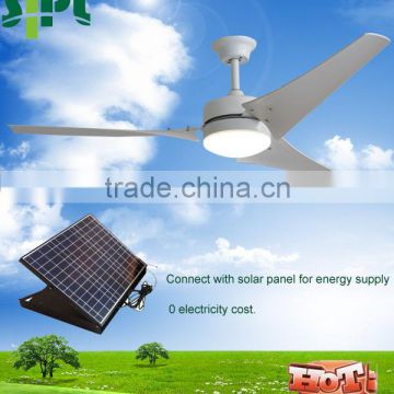 Vent tool indoor 24V brushless dc motor 60 inch 30 watt solar panel powered solar ceiling fan