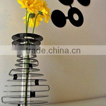 Customized Modern Stainless Steel Floor Decorative Art Large Flower Vases