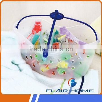 XYB9903 strong plastic basket with clothes pegs/clips/pins