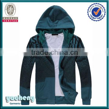 Hot sale cotton youth wholesale fleece jacket for man with hoody