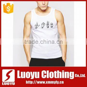 mens wholesale plain white tank top