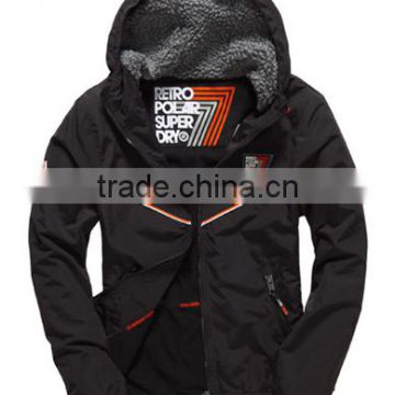 2017 new design men softshell jacket with light padding and detach hood (RETRO02)