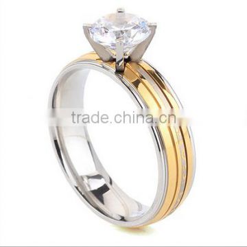 Korean style fashion zircon Titanium steel rings women titanium finger rings for love gifts
