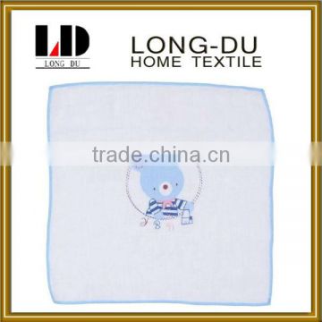 wholesale bear pattern lovely soft 100% cotton kid handkerchief