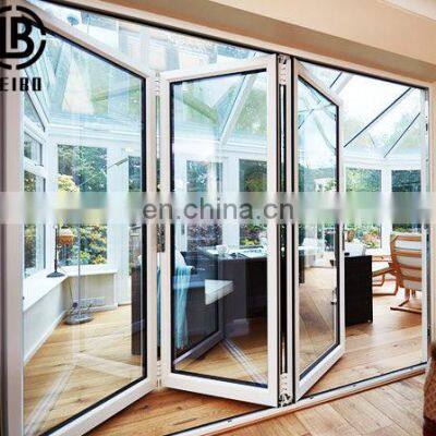 Hot Sale Double Glass Aluminum Accordion Low-E Folding Patio Doors