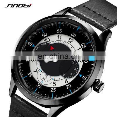 SINOBI High Quality Wrist watches men watch luxury S9815G Multi-function Quartz Watches 3ATM Waterproof Wristwatches