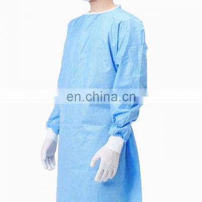 Disposable non woven PP/SMS Reinforced disposable surgical gown