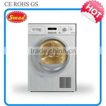 Condenser clothes dryer with front lint filter
