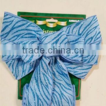 Twinkle Glitter Fabric Butterfly Ribbon Tie/Organza Tie Bow on Card for Outdoor Ornament