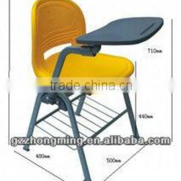 New Design Plastic Student Chair With Writing Pad C-08