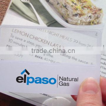 PVC business name card magnifier for Promotional