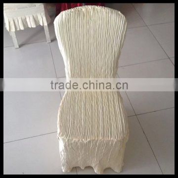 wedding decoration 100% polyester elegant stripe wrinkle chair covers