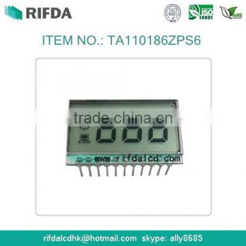 monochrome 3 digits segment lcd display panel with pins