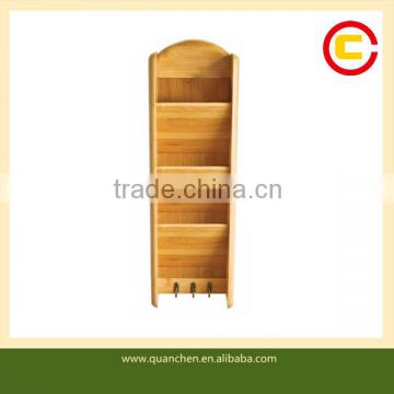 Domestic Decorative Bamboo 3-Tier Vertical Letter Holder