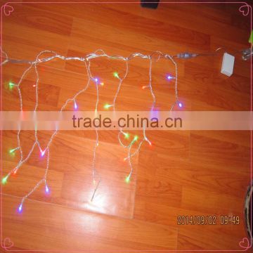 Icicle christmas string lights curtain