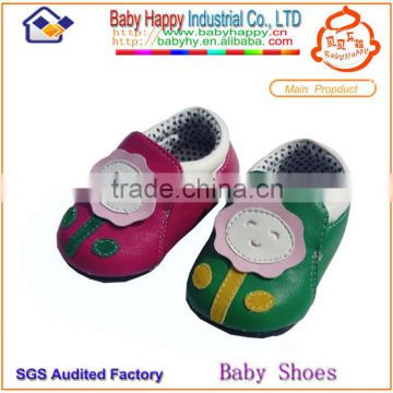 wholesale new arrival hot pink newborn genuine leather baby dress shoes for girls