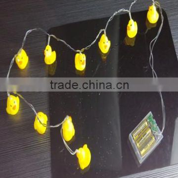 hot new products for 2014 yellow rubber duck holiday decorative battery led string light