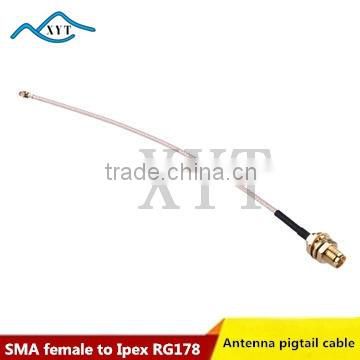 Factory Price SMA female to Ipex/UFL RG178/RF1.13 100MM SMA RF pigtail cable