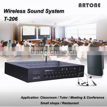 ARTONE T-206 60wx2 usb fm bluetooth wireless microphone amplifier public address system china