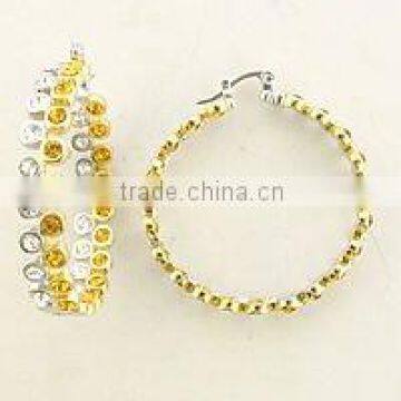 Crystal 18k Gold Cheap Hoop Earrings