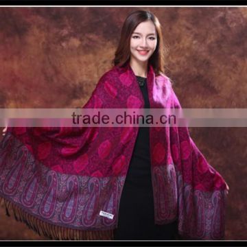 winter shawl and poncho,wholesale fashionable paisley vintage winter shawl and poncho