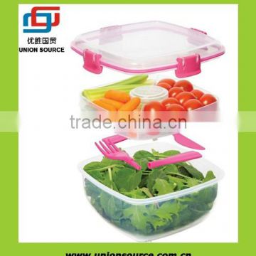 two layers plastic freshness preservation box (Re20140801)