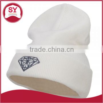 Wholesale cheap custom Baby kids slouchy embroidered knitted winter warm cap hats beanie for men