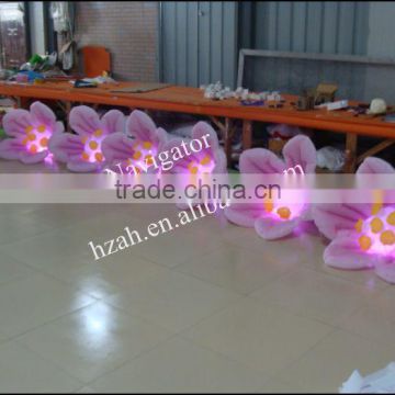 Pink decorative Inflatable wedding Flower with Light