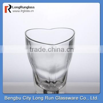 LongRun 11oz elegant romantic love shape glass holder glass candle container
