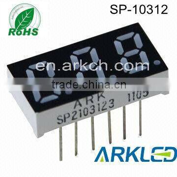 0.31 inch ,3 digit led display with super red color ,7 segment led dispay