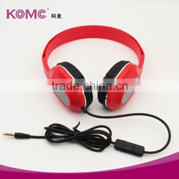 fashionable colorful mobile Red wire headphones for mp3 player