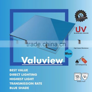 Transparent Plastic Polycarbonate Solid Flat Sheet (Valuview Blue Solid Flat)