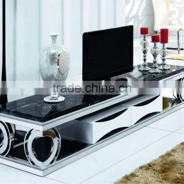 E357 Simple design marble top tv stand