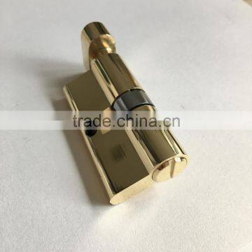Polished brass cylinder locks without keys for bathroom wc door lock