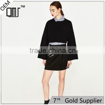 2017 OEM Spring Cool Girls Mini Corduroy Skirt with Adjustable Belt
