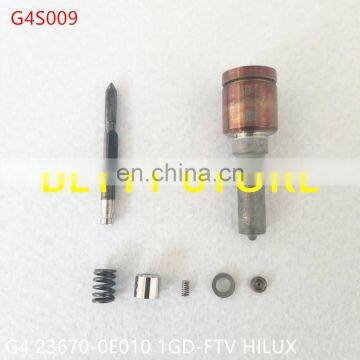 Original and new G4S009 nozzle for common rail injector G4 23670-0E010 1GD-FTV HILUX, PRADO, fortune 2.8L