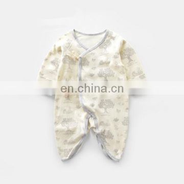 2018 baby factory plain color 100% cotton girls vintage baby romper