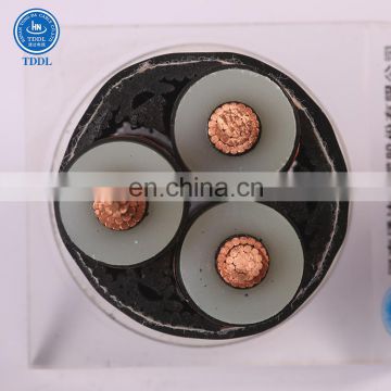 3 and 1 copper core conductor XLPE insulation PVC sheath steel wire armoured MV power cable