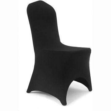 Black Arch Front Stretch Spandex Banquet Chair Cover for Wedding Party Dining Banquet Event