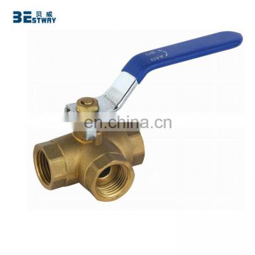 1/8"-1/2" Brass ball 3 way valve