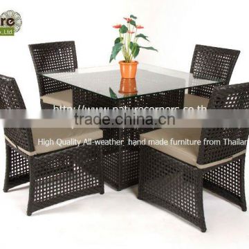 Patio Garden Wicker Dining Chair and Table