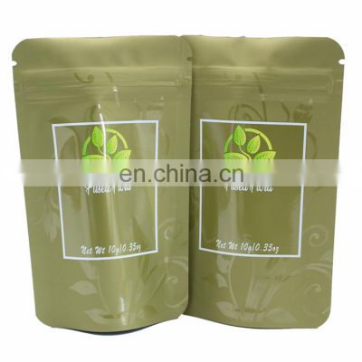 Custom 3.5g/7g/14g pocket plastic bags small size resealable leaves stand up pouch